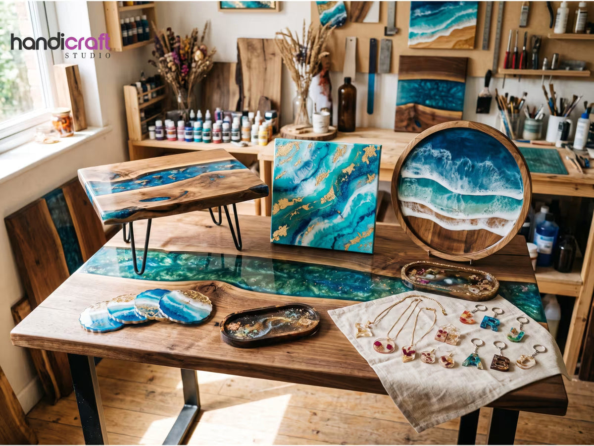Handmade Epoxy Resin River Tables and Resin Art Decor
