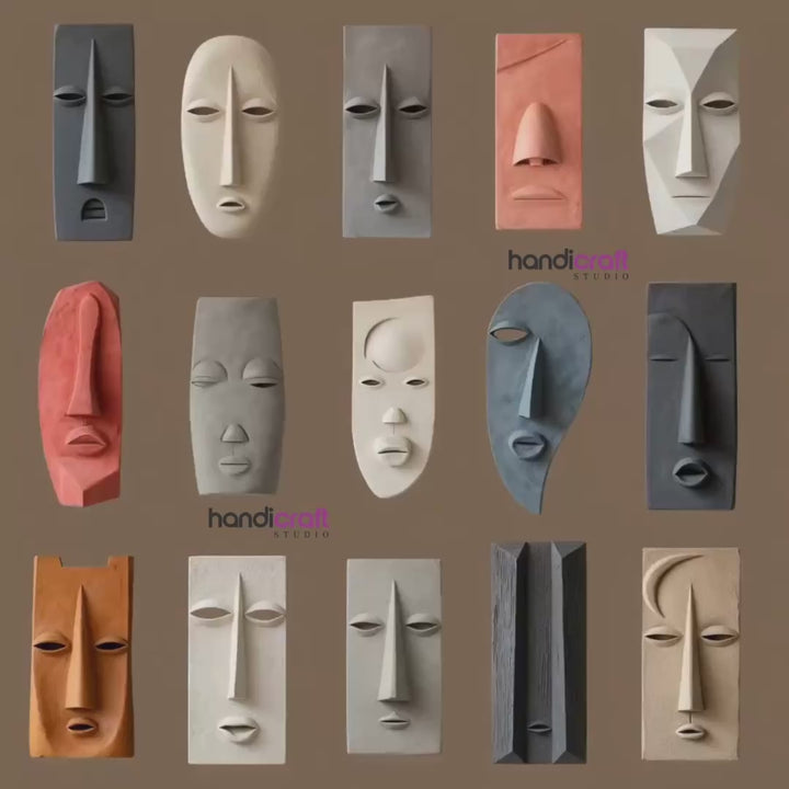 Abstract Face Wall Art and Sculpture for Modern Homes